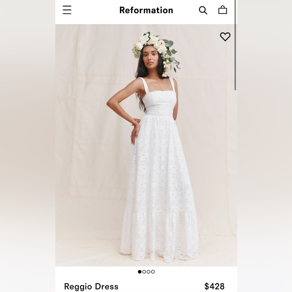 Reformation White Reggio Dress